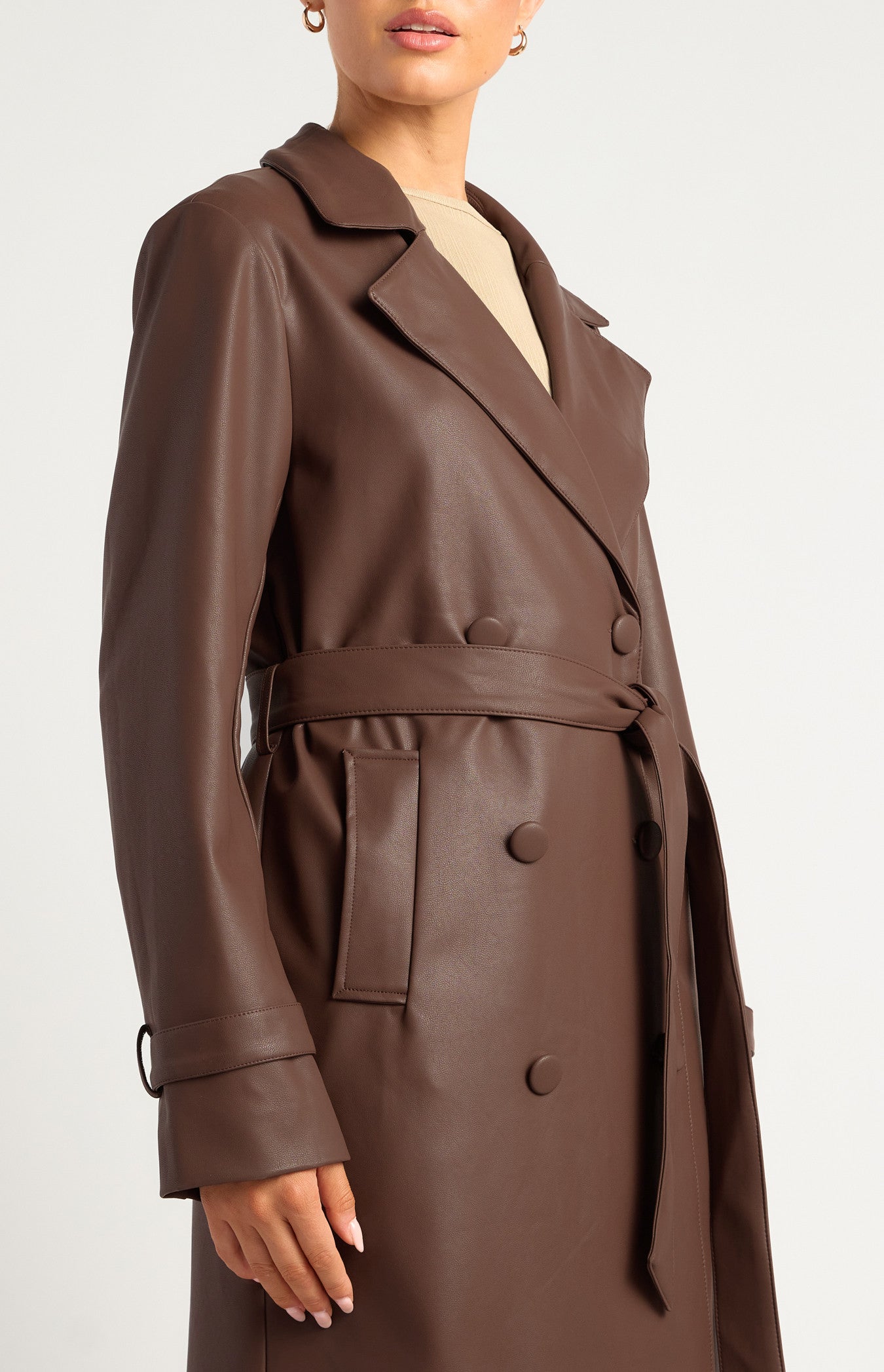ELLE TRENCH COAT CHOCOLATE