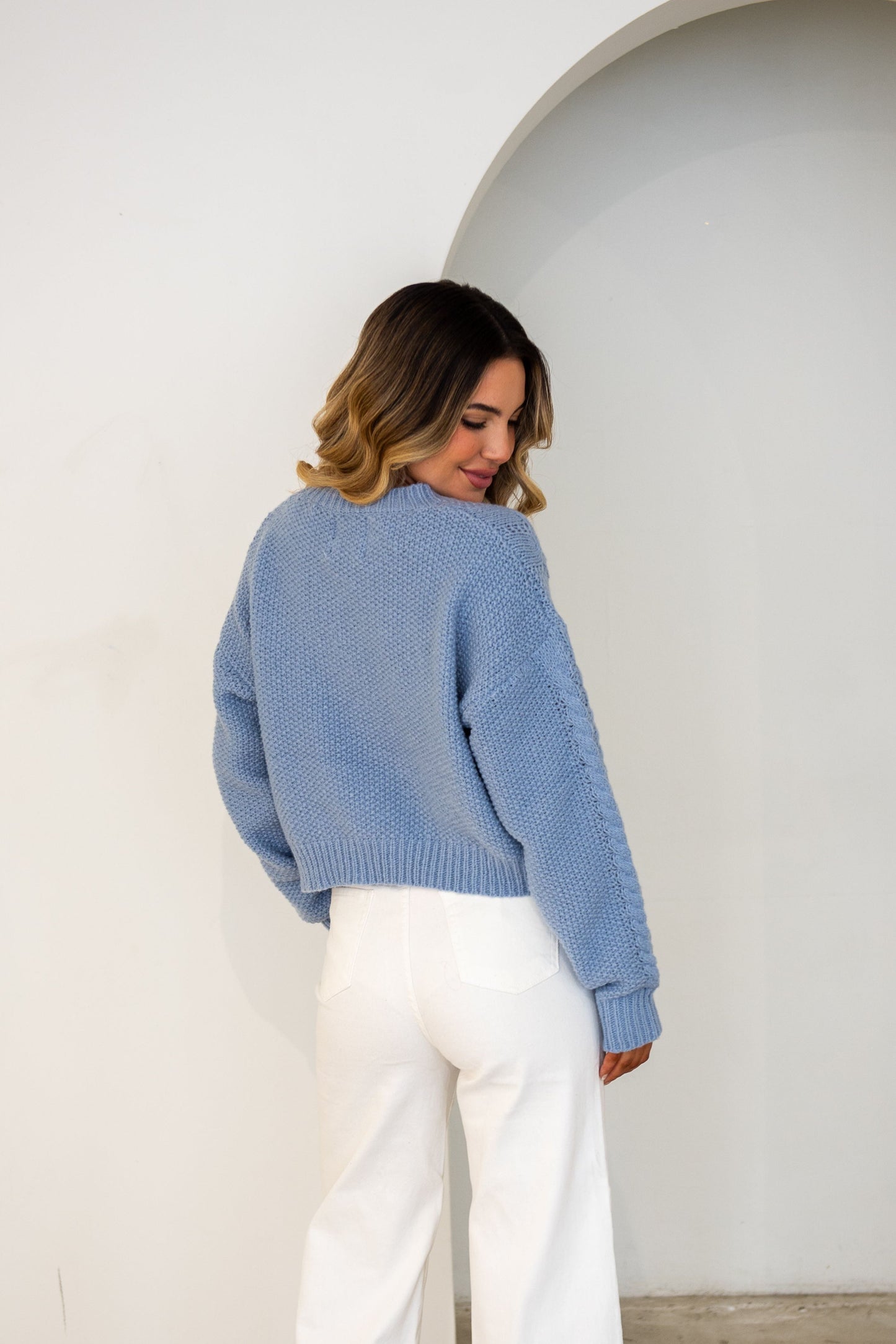 Morocco Knit Jumper - Blue