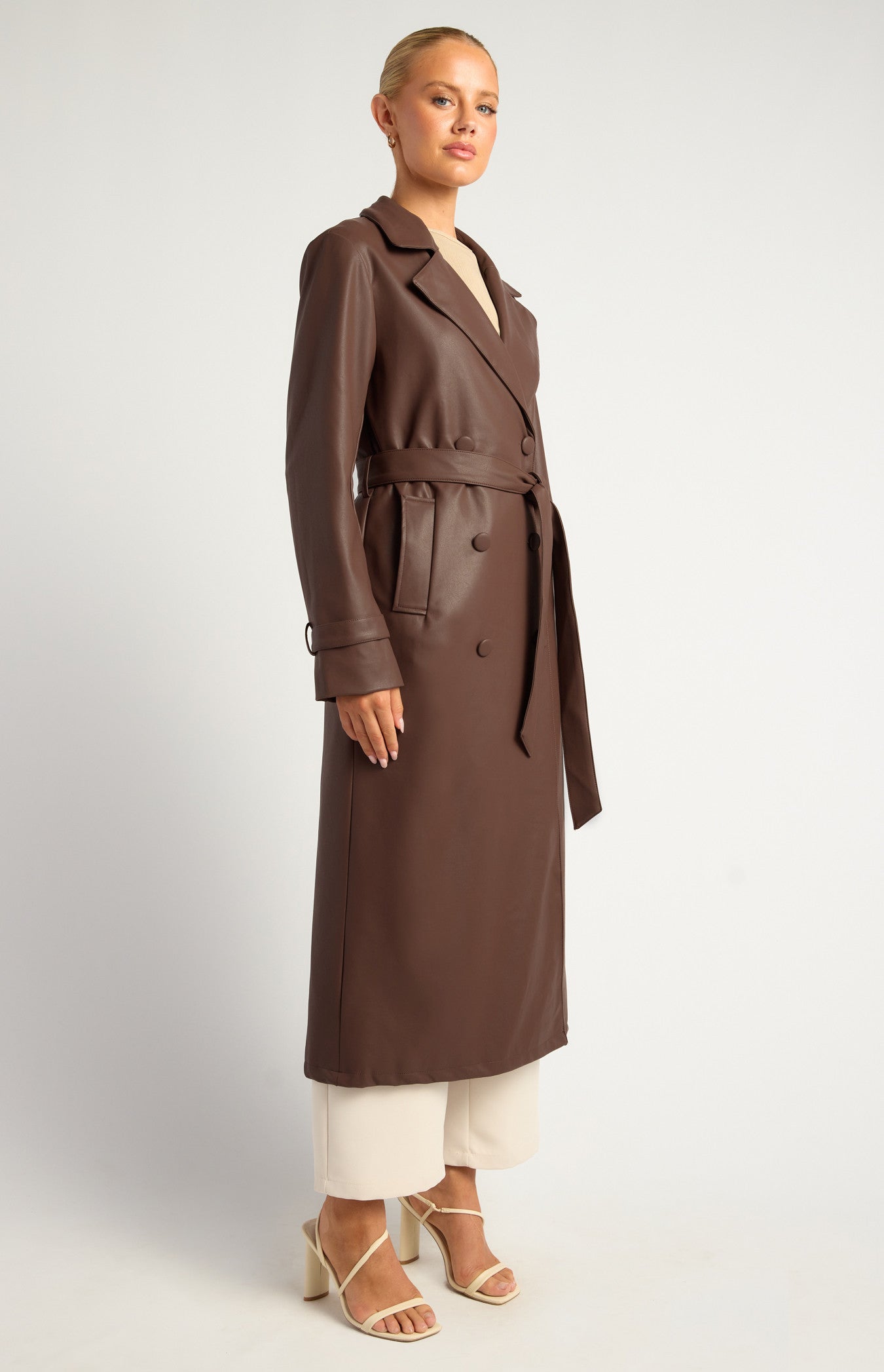 ELLE TRENCH COAT CHOCOLATE