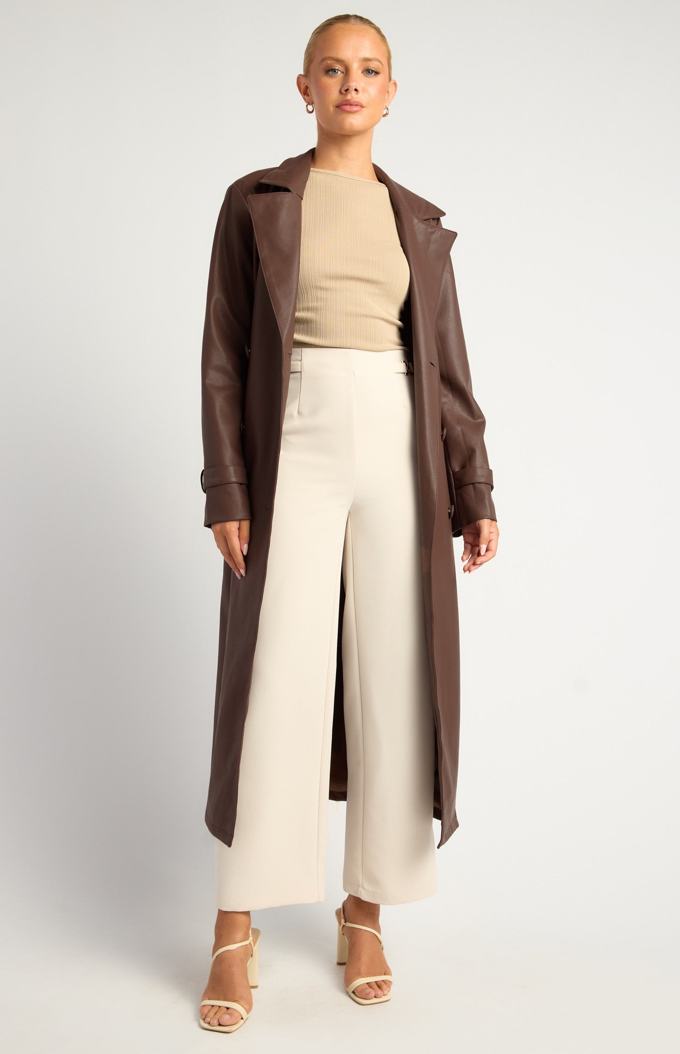 ELLE TRENCH COAT CHOCOLATE