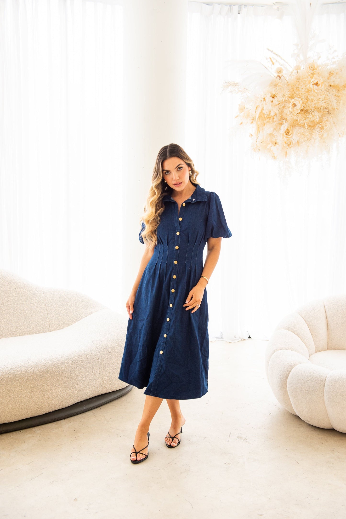 Aradia Denim Dress - Indigo