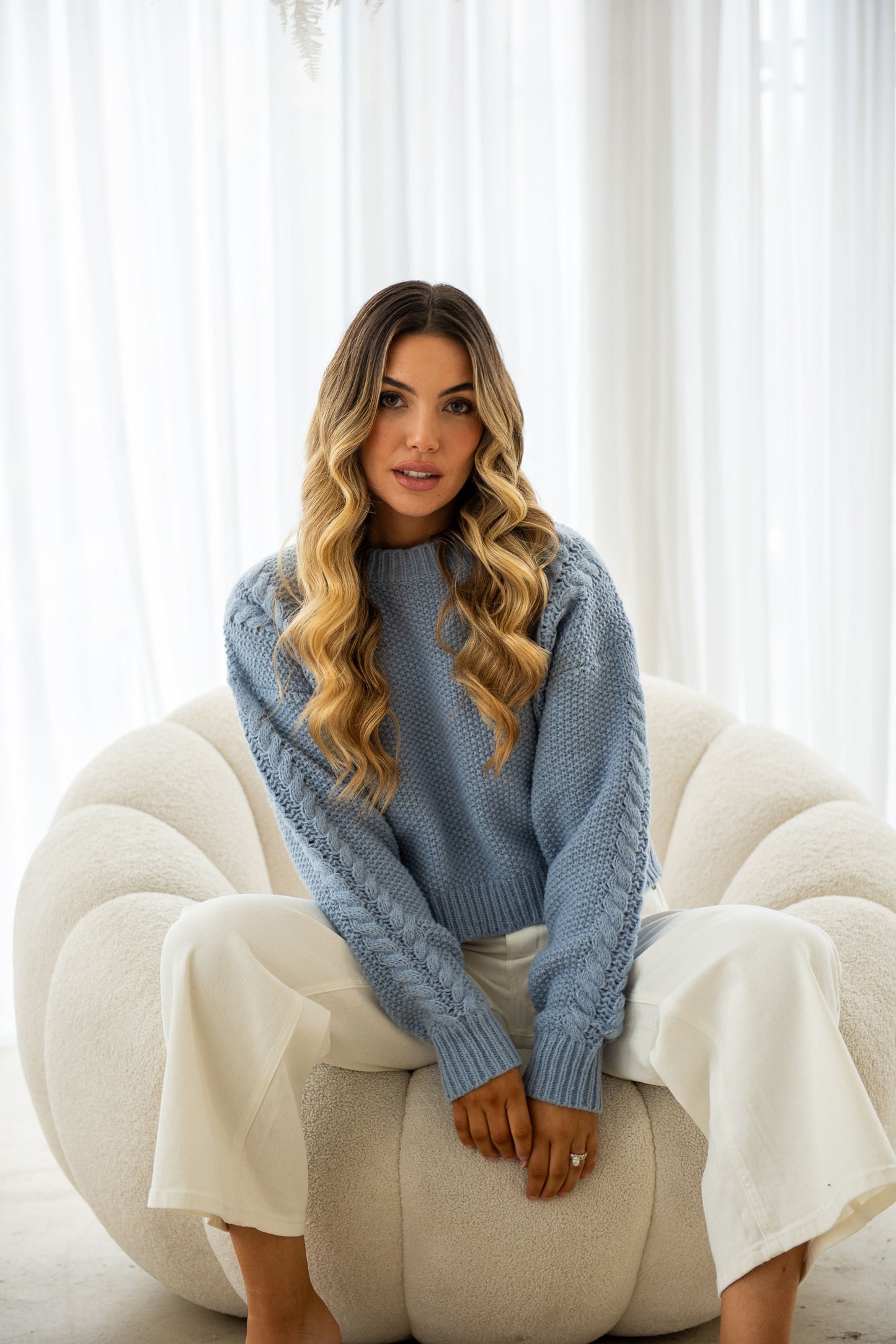 Morocco Knit Jumper - Blue