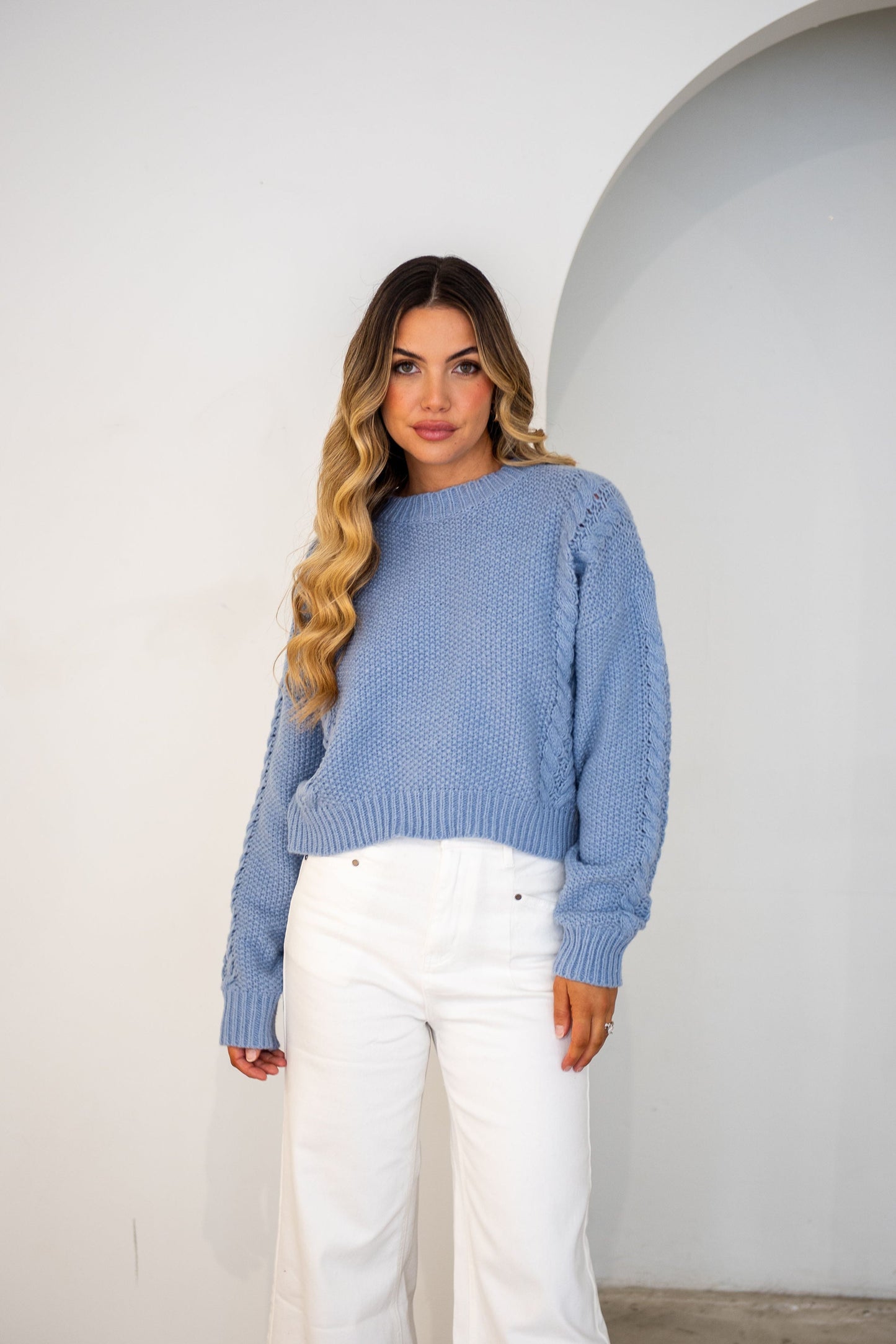 Morocco Knit Jumper - Blue