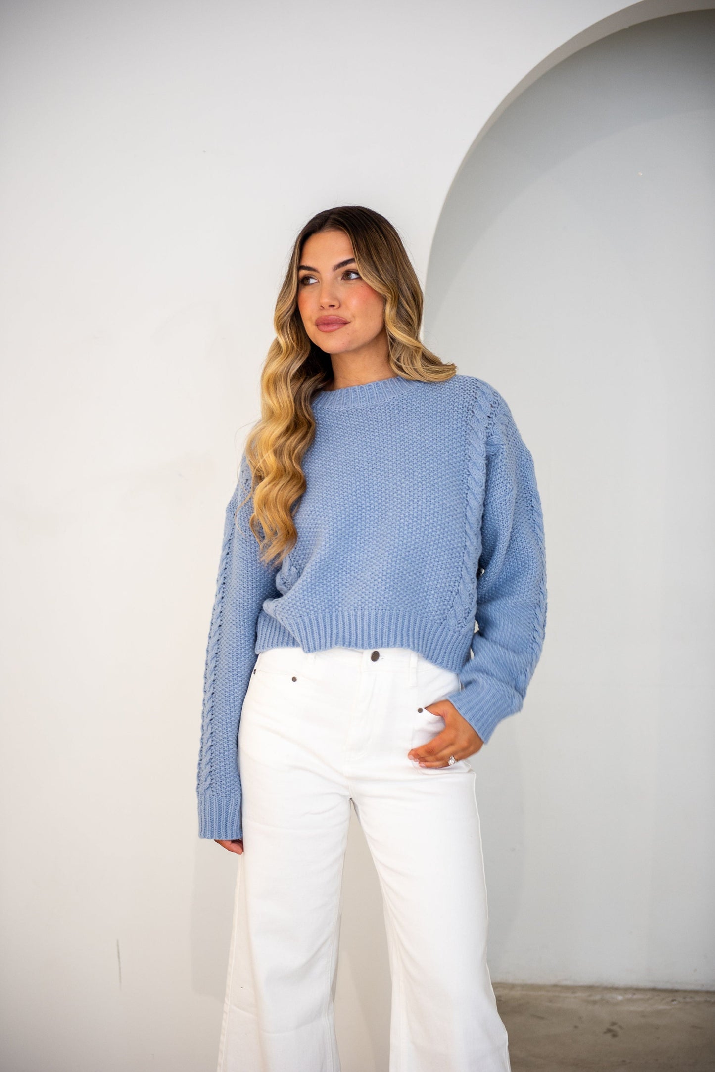 Morocco Knit Jumper - Blue