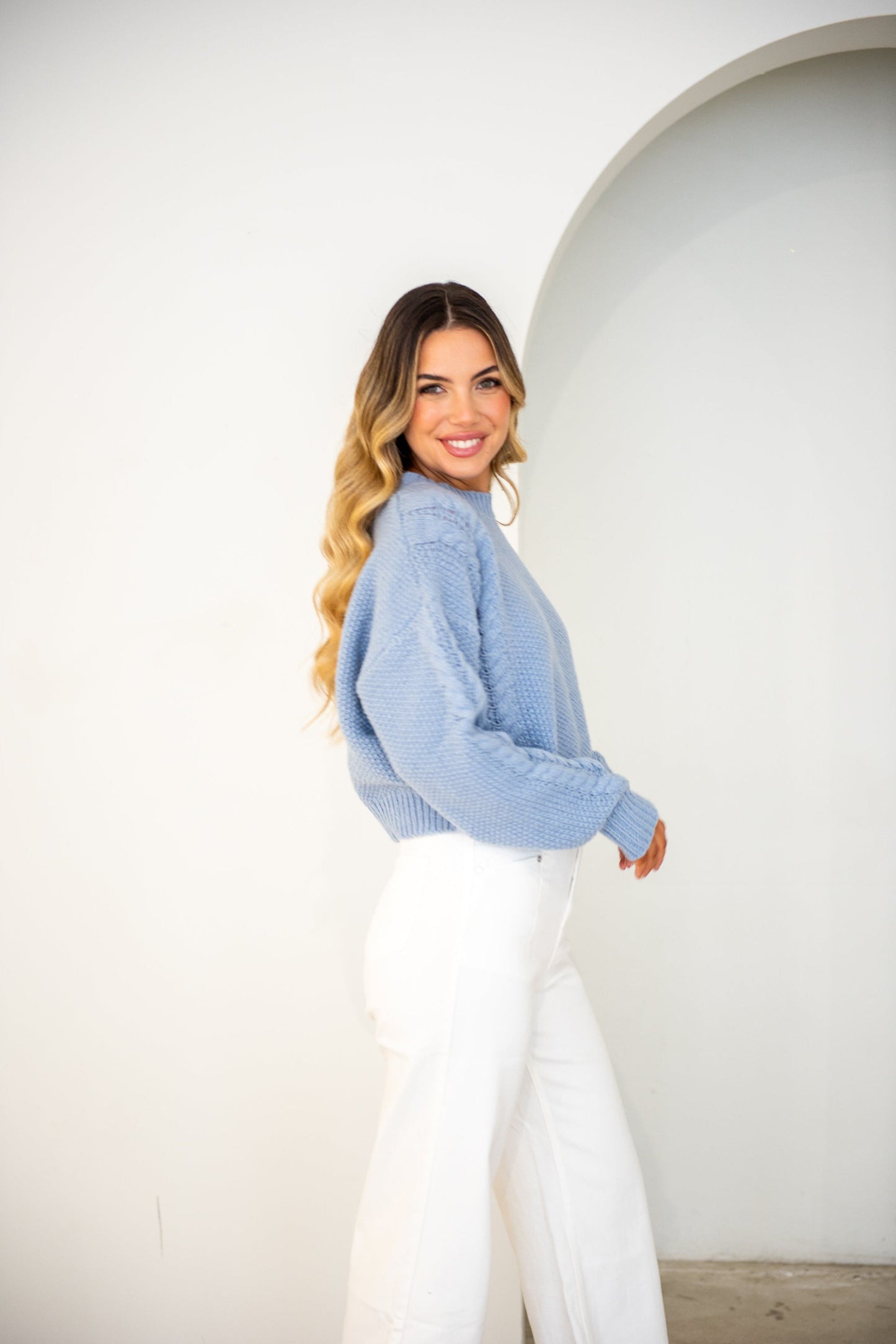 Morocco Knit Jumper - Blue