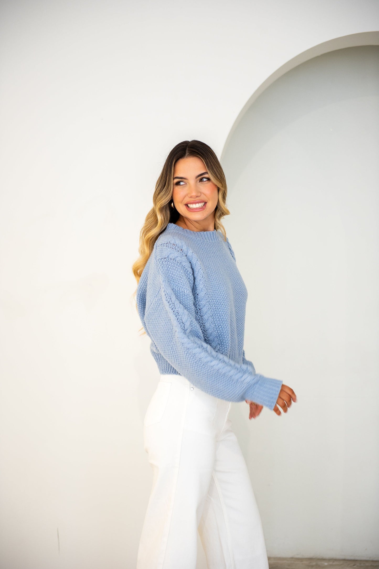 Morocco Knit Jumper - Blue