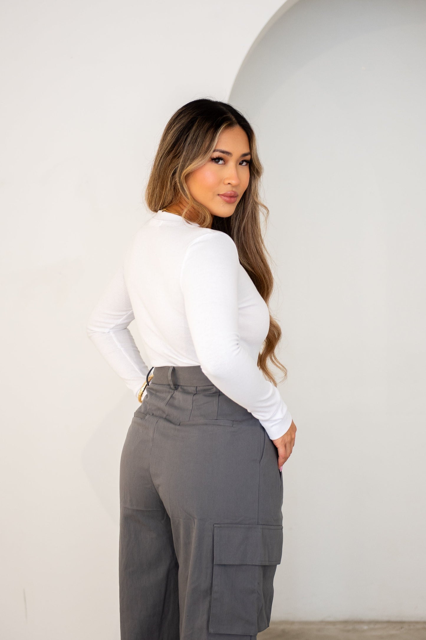 Luxe Cargo Pants - Grey