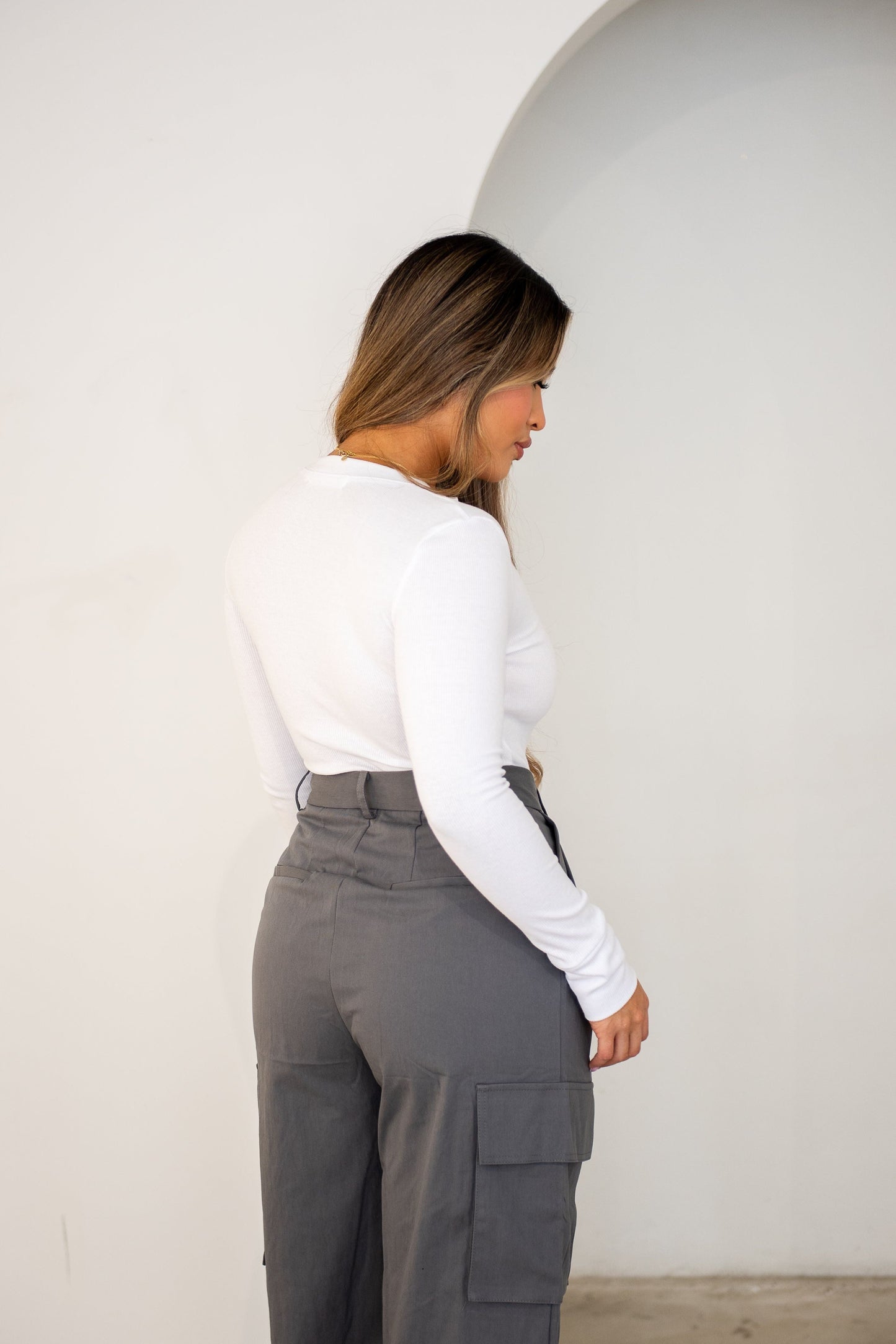 Luxe Cargo Pants - Grey