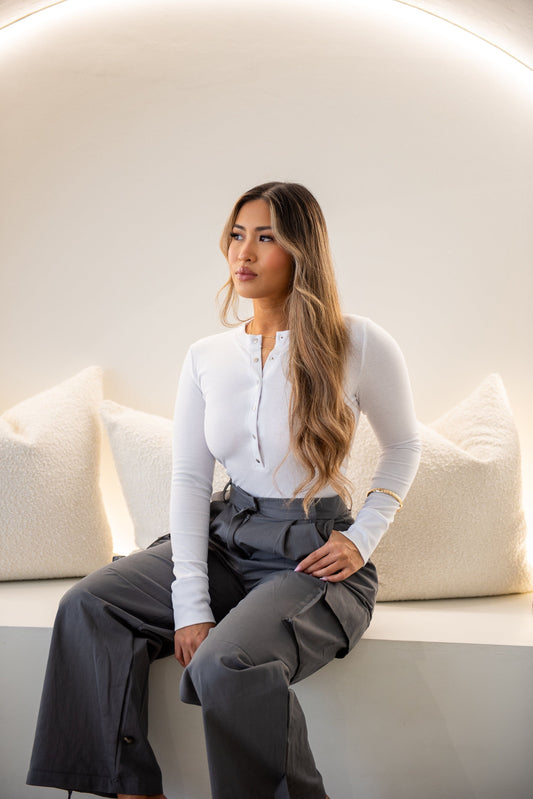 Luxe Cargo Pants - Grey