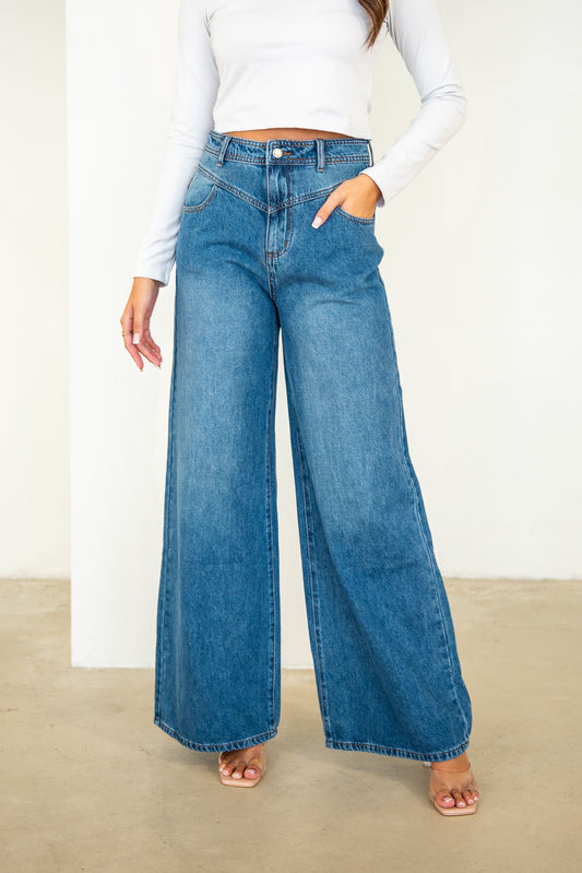 Zepha High Rise Jeans - Denim