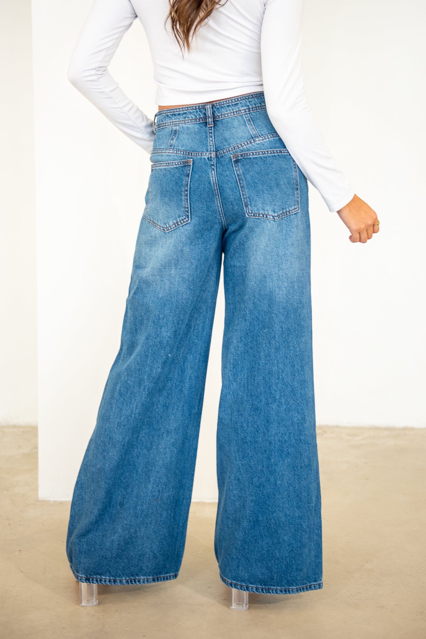 Zepha High Rise Jeans - Denim