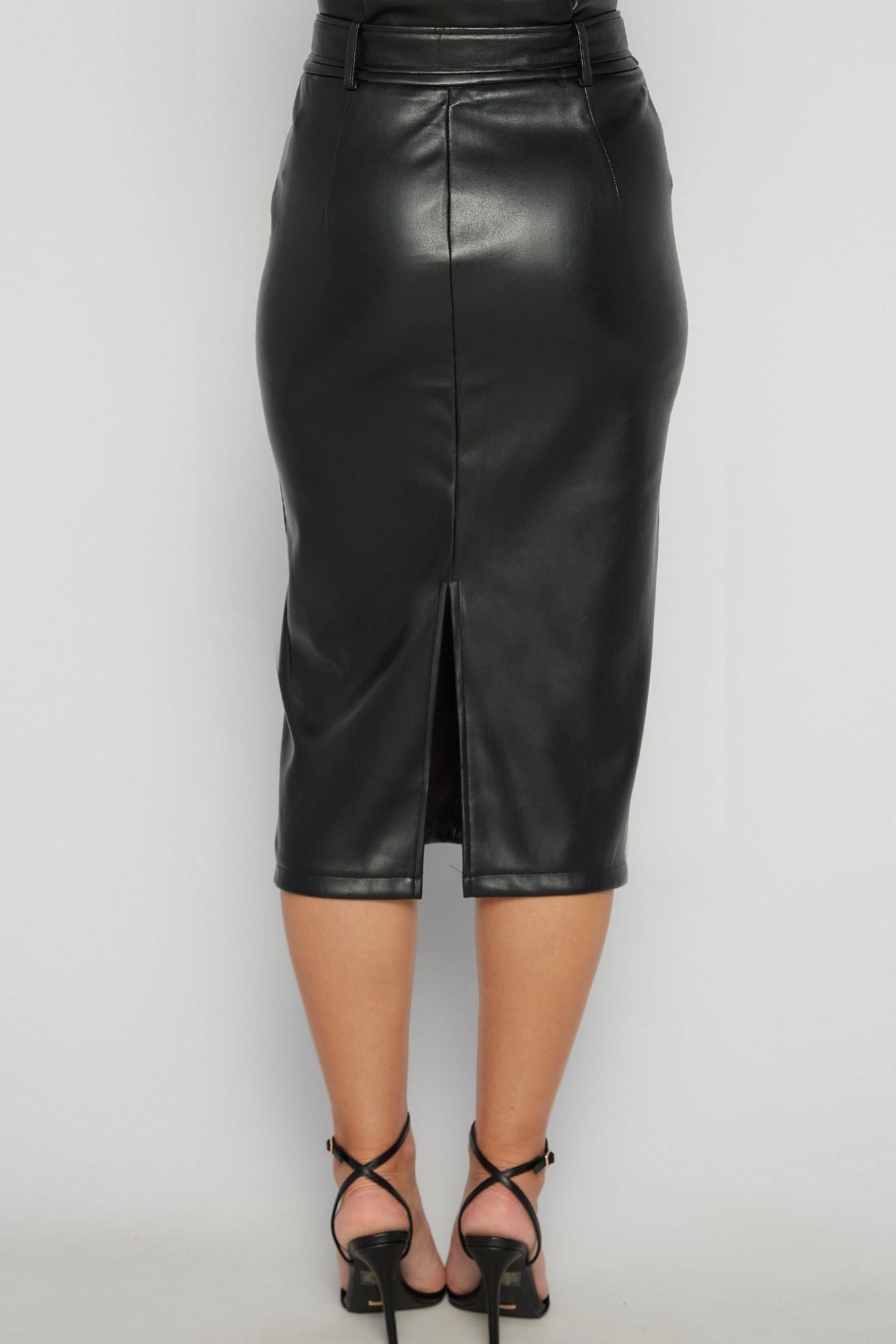 Scarlet Leather Skirt - Black